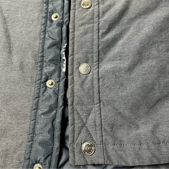 Mountain‎ and Isles Mens Quilted Shirt Jacket Gray Snap Front Shacket Small - Picture 2 of 8